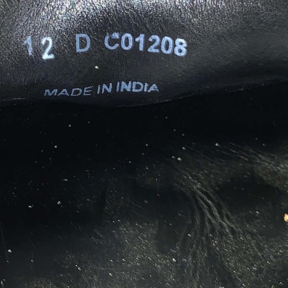 Cole Haan Mens Black Leather Driving Loafer Shoes